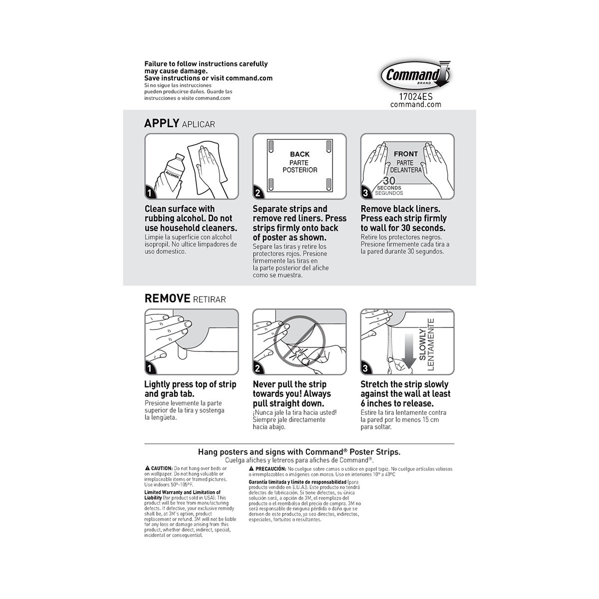 3M Command Adhesive Poster Strips