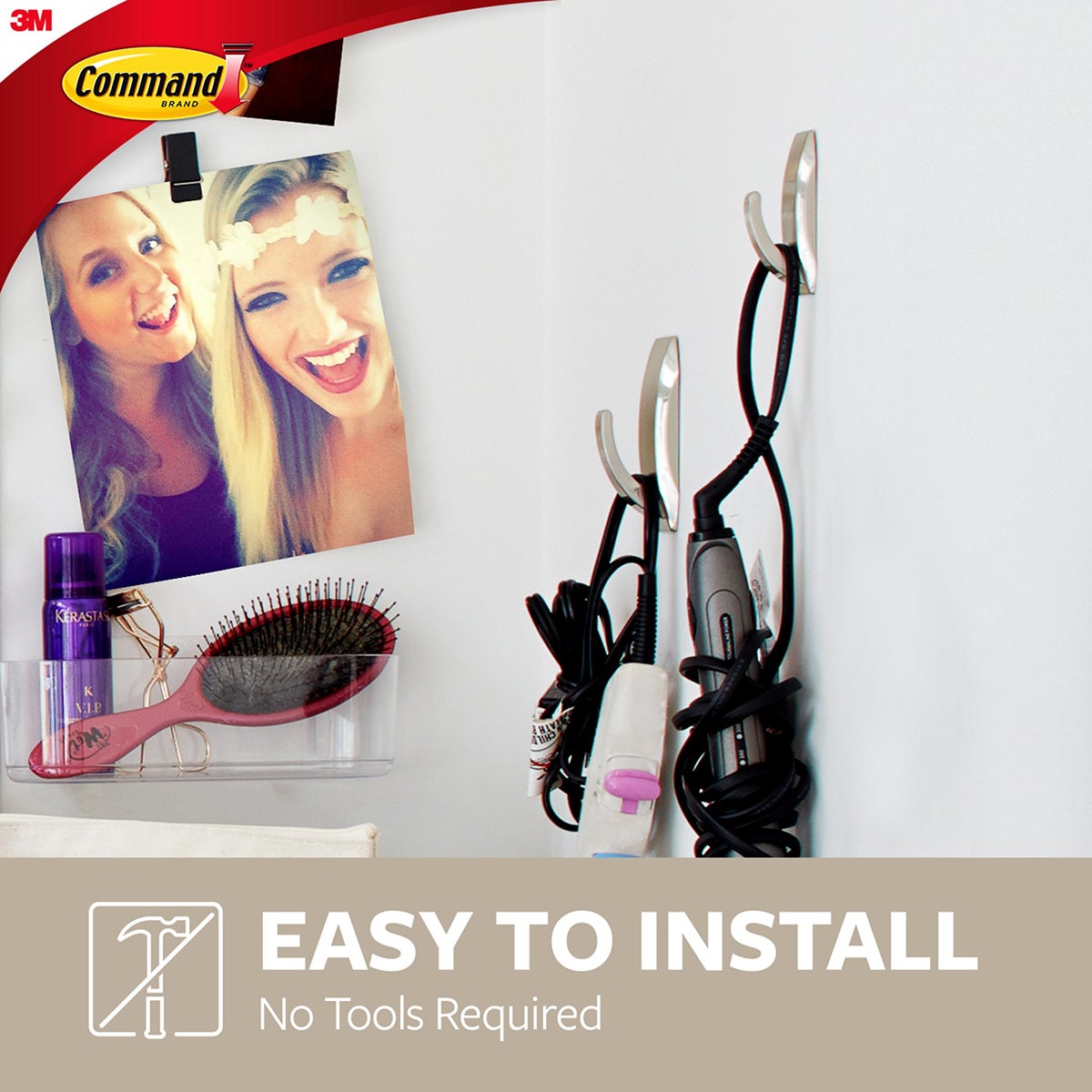 3M Command Adhesive Nickel Modern Hooks