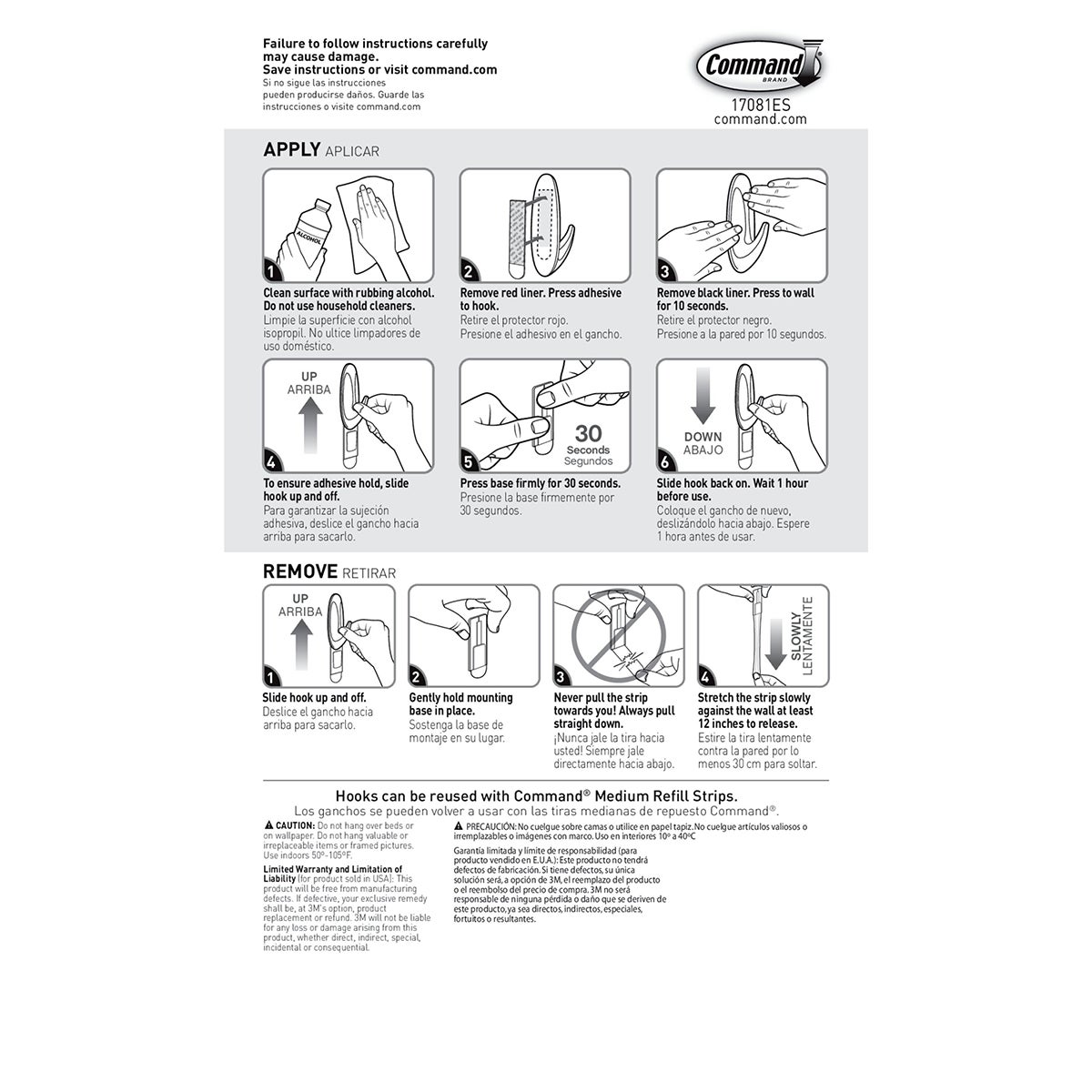 3M White Command Designer Hooks