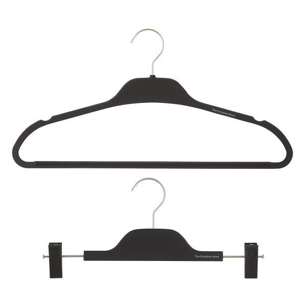 The Container Store NonSlip Rubberized Hangers with Satin Nickel