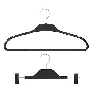 The Container Store Non-Slip Rubberized Hangers with Satin Nickel Hardware