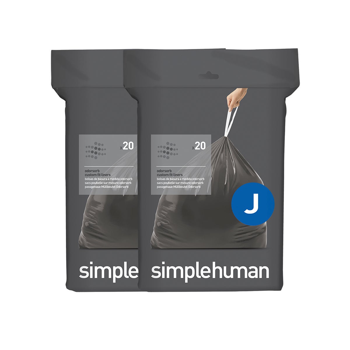 simplehuman Odorsorb Trash Bags Pkg/60 The Container Store