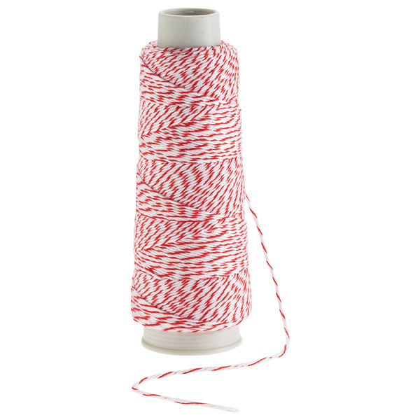Baker's Mark Brown and White Variegated Polyester Cotton Blend Baker's Twine  2 lb. Cone