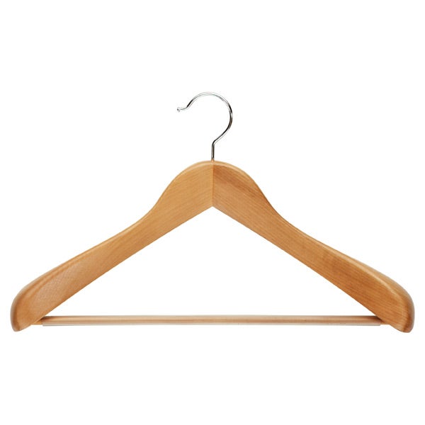 The Container Store Superior Wood Coat Hanger Ribbed Bar The