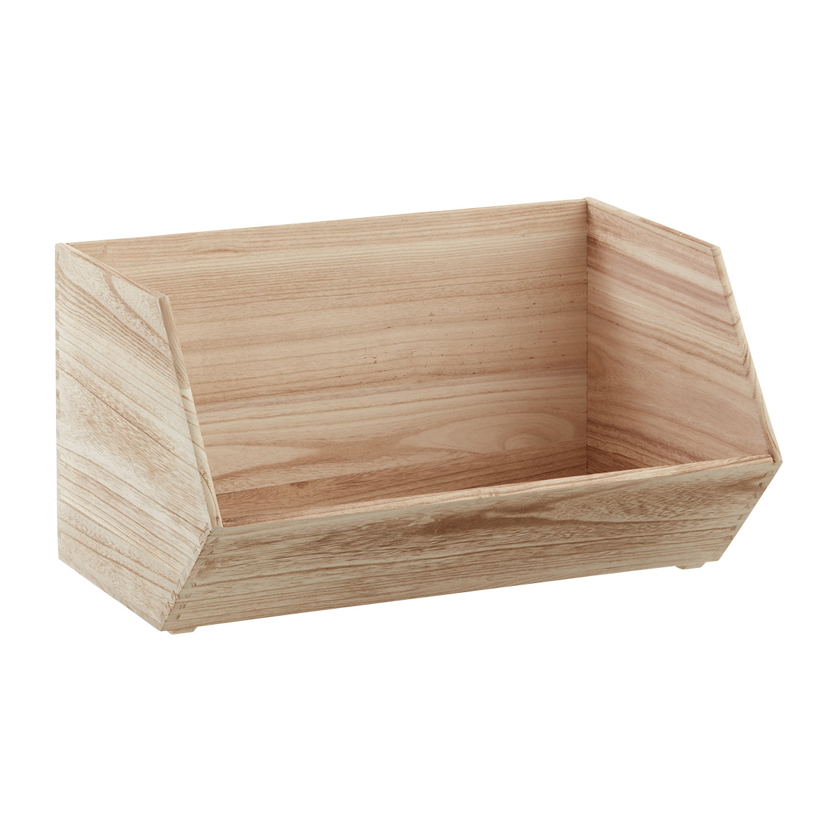 Pillowfort Stackable Small Wood Bin