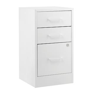 2-Drawer White Locking Filing Cabinet