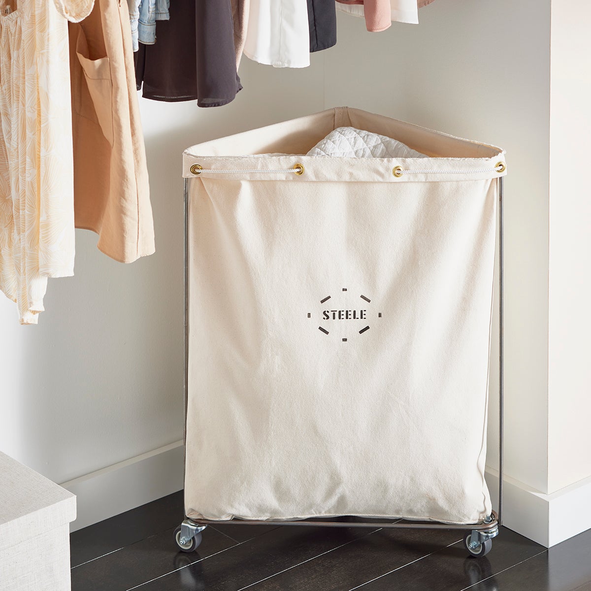 Steele Canvas Corner Laundry Cart