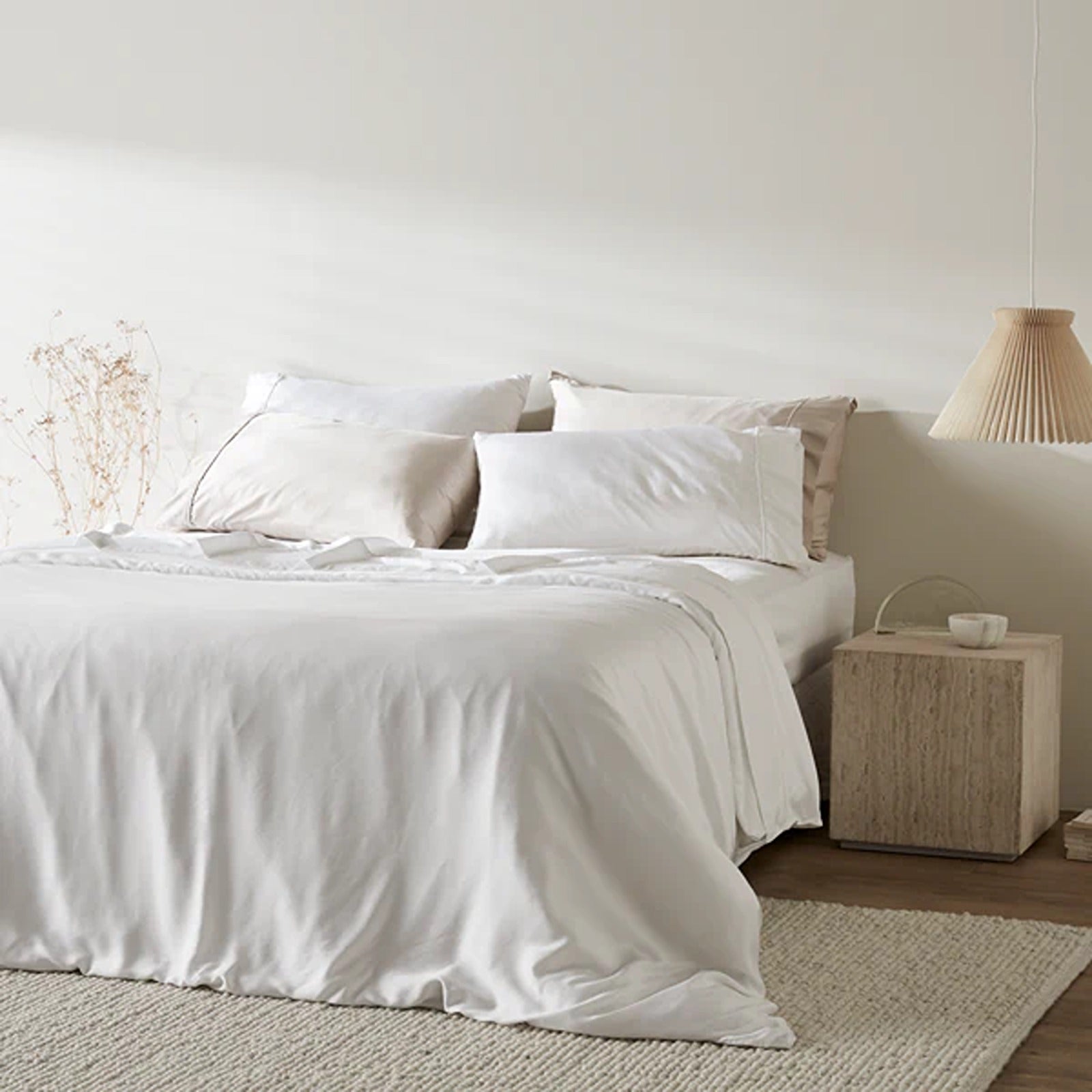 ettitude Twin Signature Sateen Duvet Cover Cloud