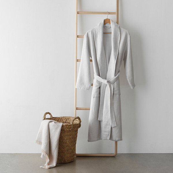 The Citizenry Aegean Cotton Bath Towel White, 56 x 27 x 1/8 H | The Container Store