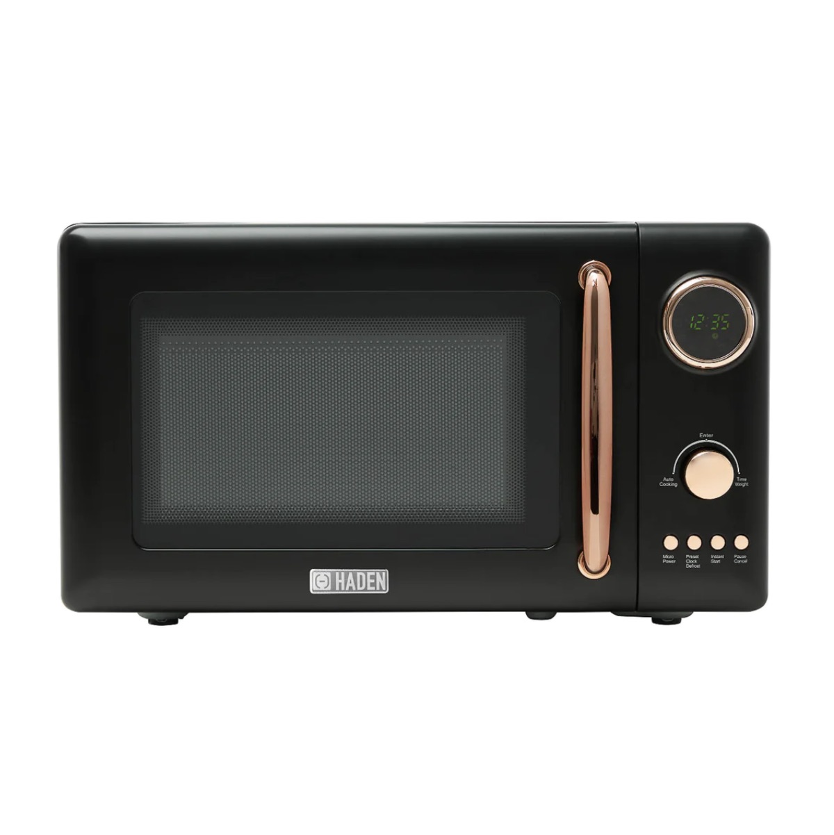 Haden 700W Compact Microwave Black & Copper