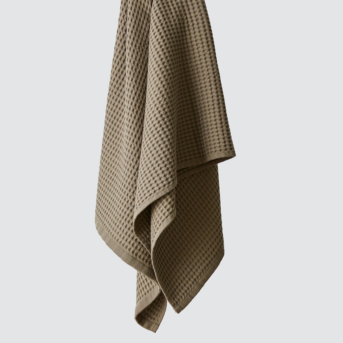 The Citizenry Mara Organic Waffle Face Towel Olive