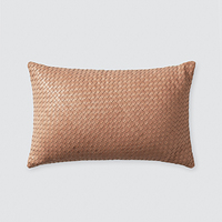 The Citizenry Dhara Leather Lumbar Pillow | Small | Ivory