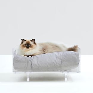 Hiddin Clear Rectangular Lucite Dog Bed
