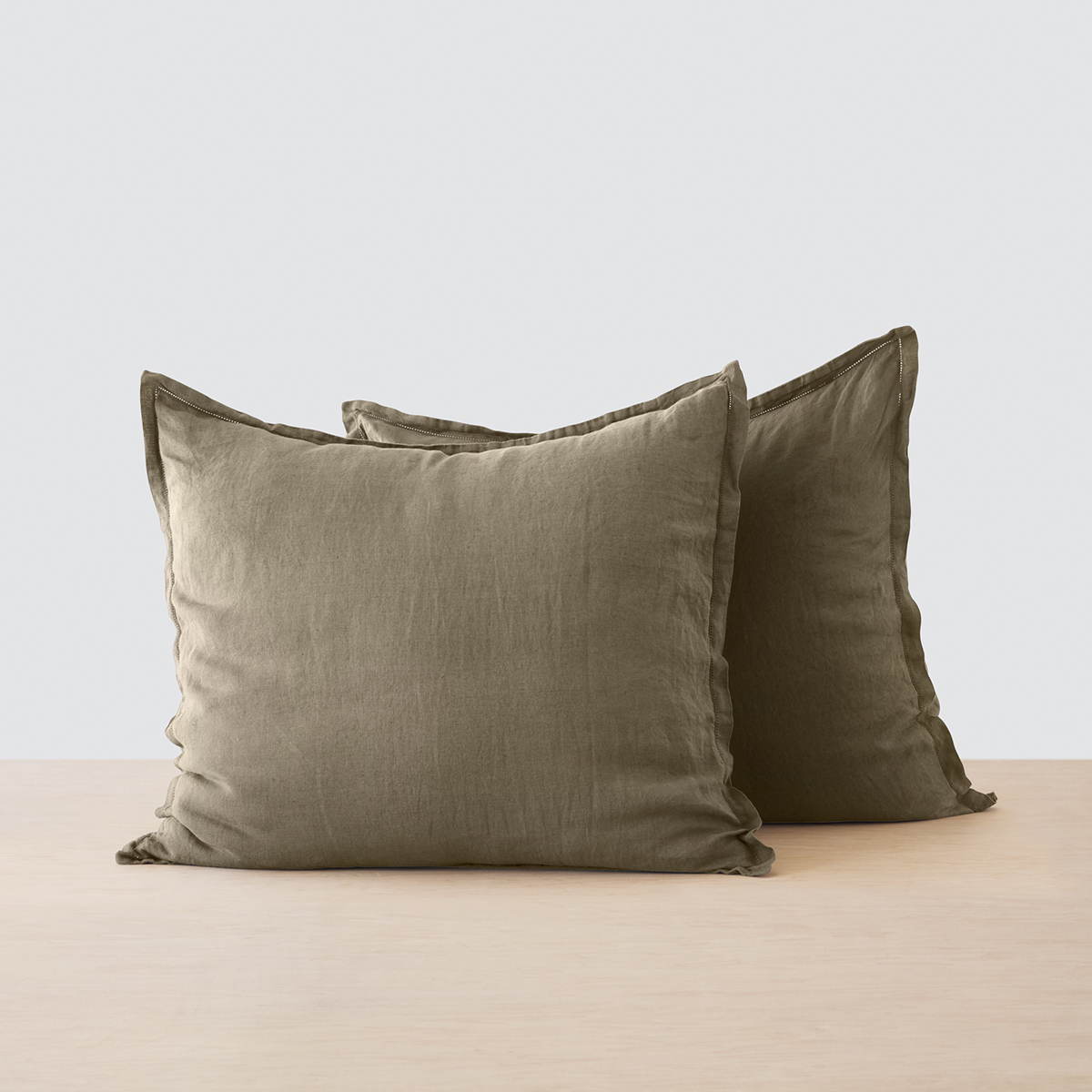 The Citizenry Stonewashed Linen Euro Shams | The Container Store