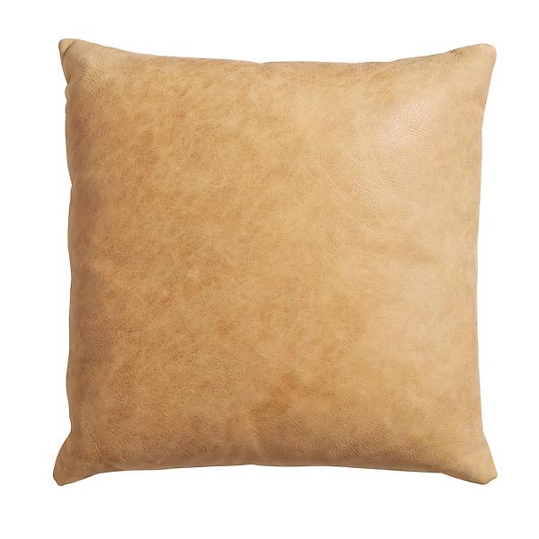 Camel sales leather pillow