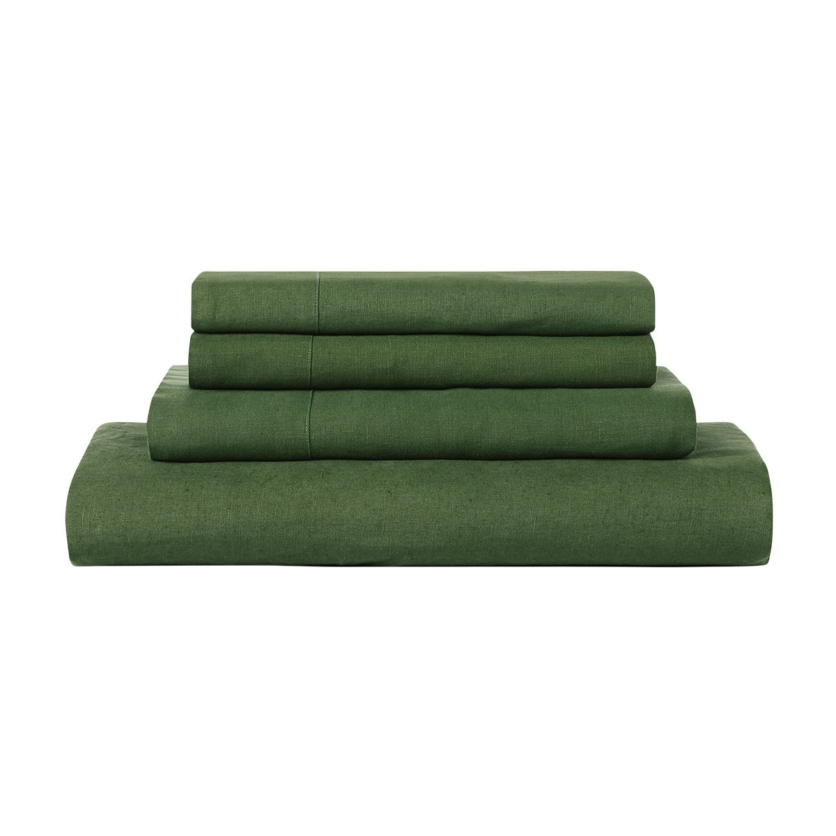 SIJO Queen Organic Linen Sheet Set Forest Set of 4