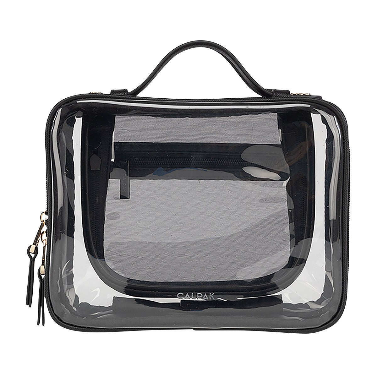 CALPAK Medium Clear Cosmetic Case Black