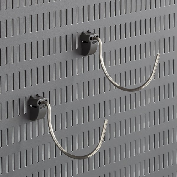 Garage Plus by Elfa Curved Pegboard Hooks Pkg/2 The Container Store