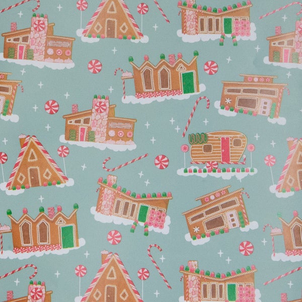 Vintage Gingerbread House Wrapping Paper The Container Store