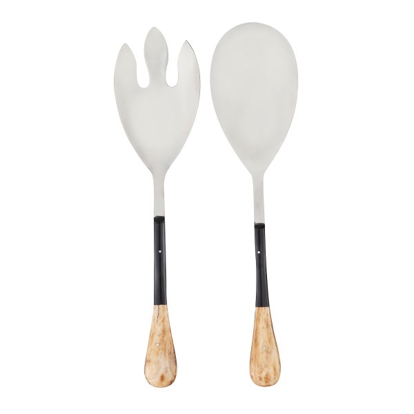 Be Home Horn Stainless Serving Set of 2 The Container Store
