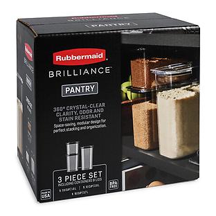 Rubbermaid Brilliance Pantry Baking Storage Container Set of 3
