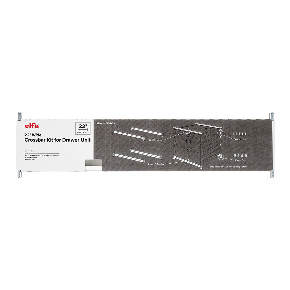 Elfa Classic 22" Wide Crossbar Kit White