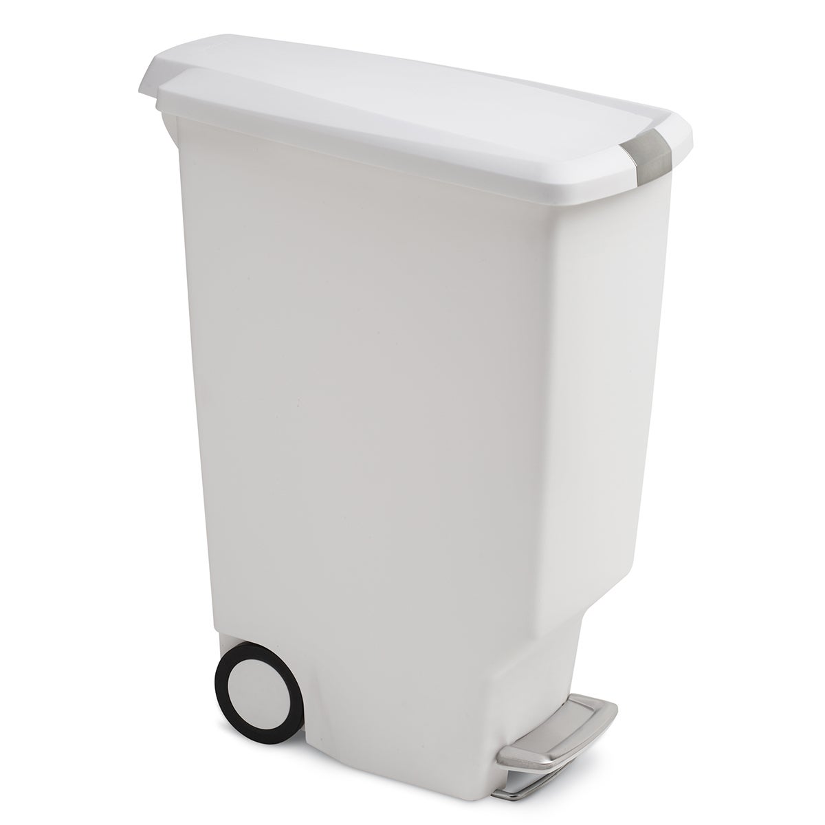 simplehuman 40L slim step can white