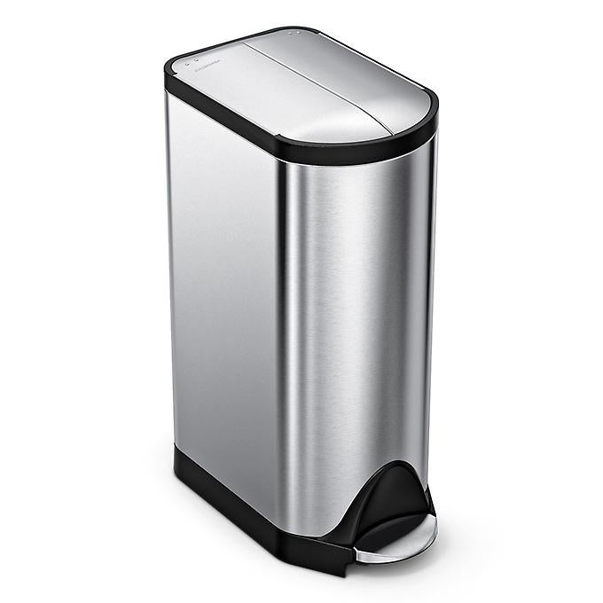 simplehuman Stainless Steel 11.8 gal. Butterfly Step Trash Can