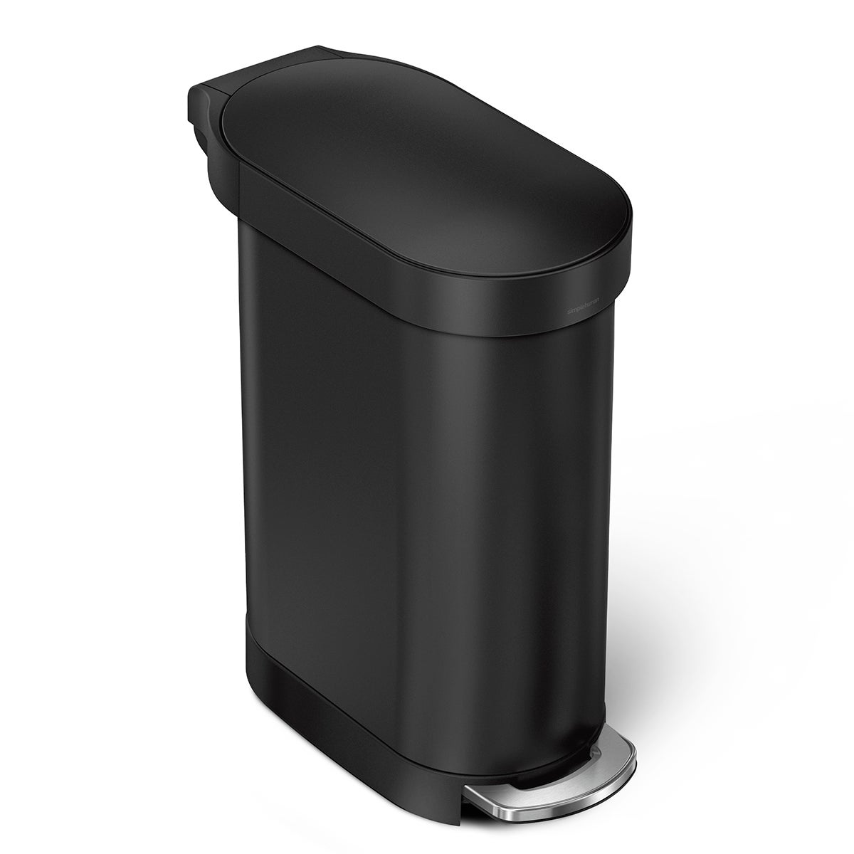 simplehuman 12 gal./45L Slim Step Can Black