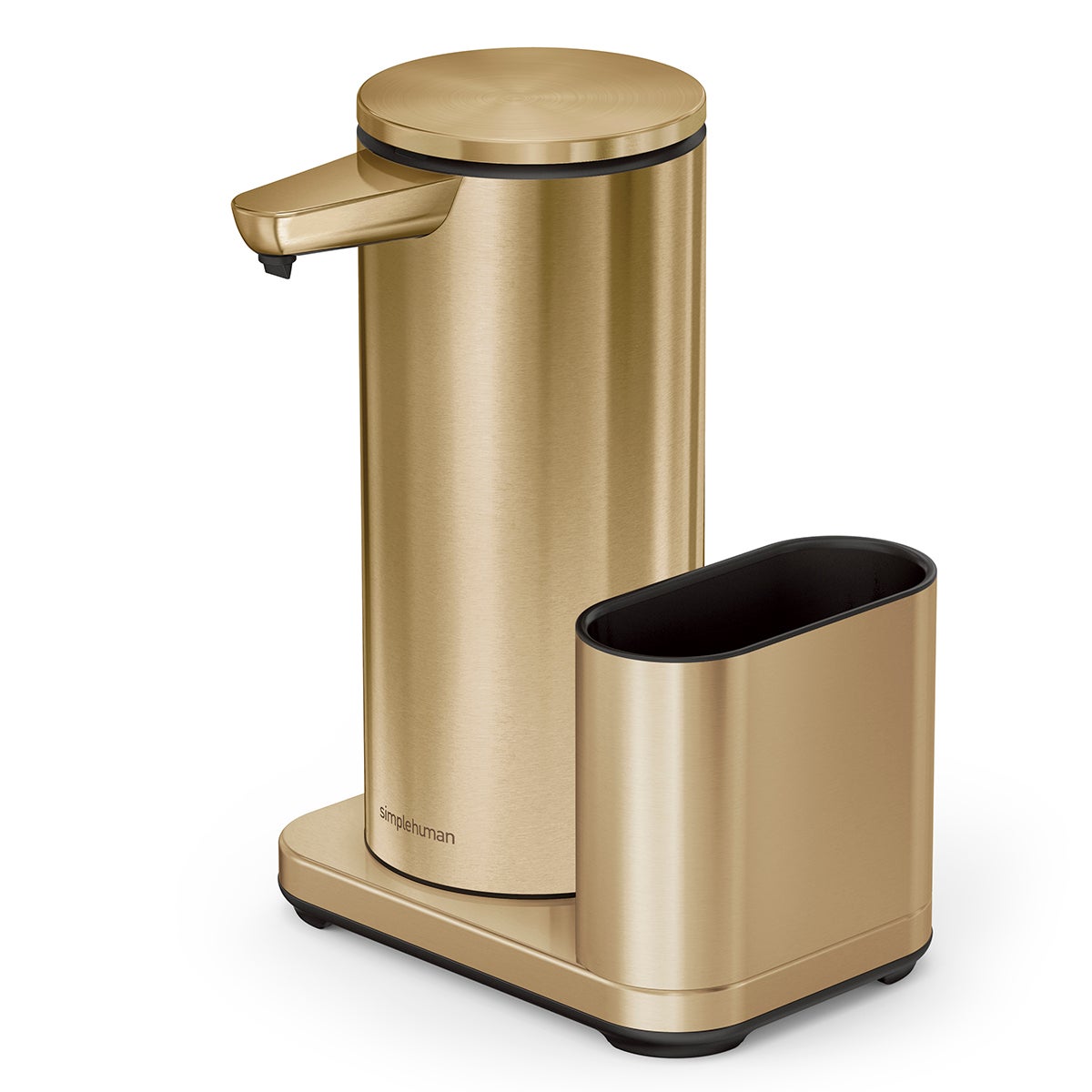 simplehuman 14 oz. Sensor Pump and Single Caddy Brass