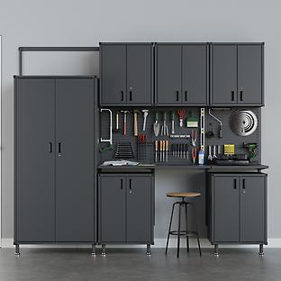 Garage Plus 9' Garage Solution with Cabinets