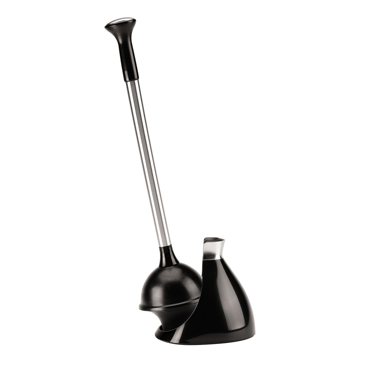 simplehuman Toilet Plunger Steel & Black