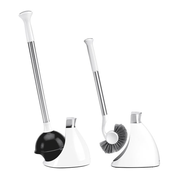 simplehuman Toilet Brush & Plunger Set The Container Store