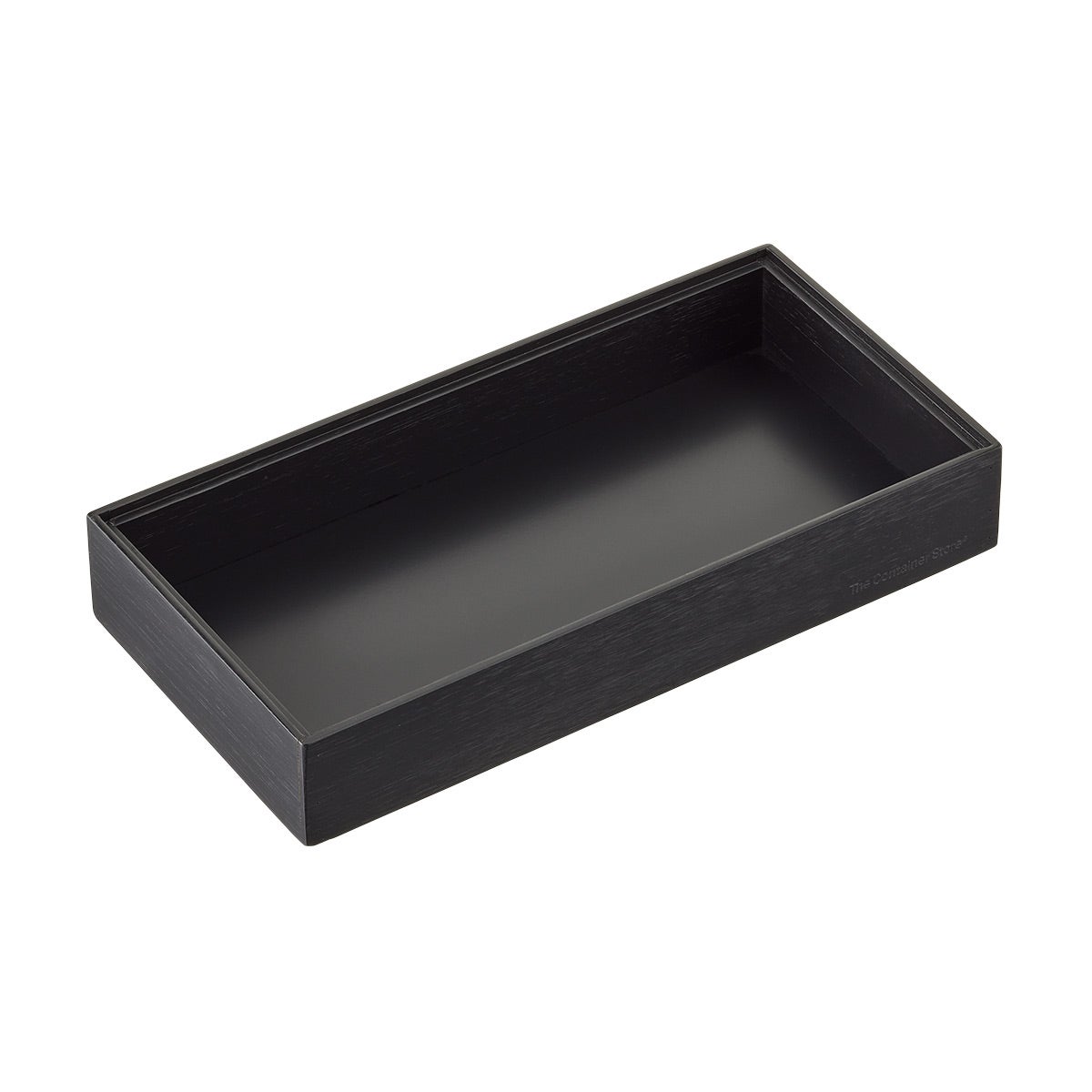 Stacking Drawer Organizer Black Bamboo