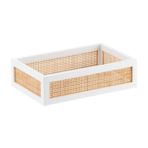 The Container Store Artisan Rattan Cane Small Accessory Tray