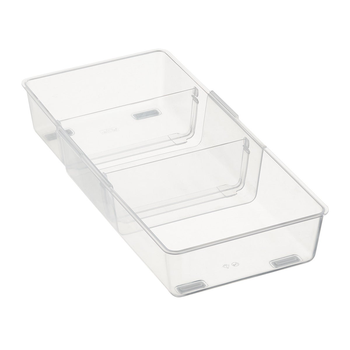 Elfa Classic Wide Expandable Drawer Organizer Clear