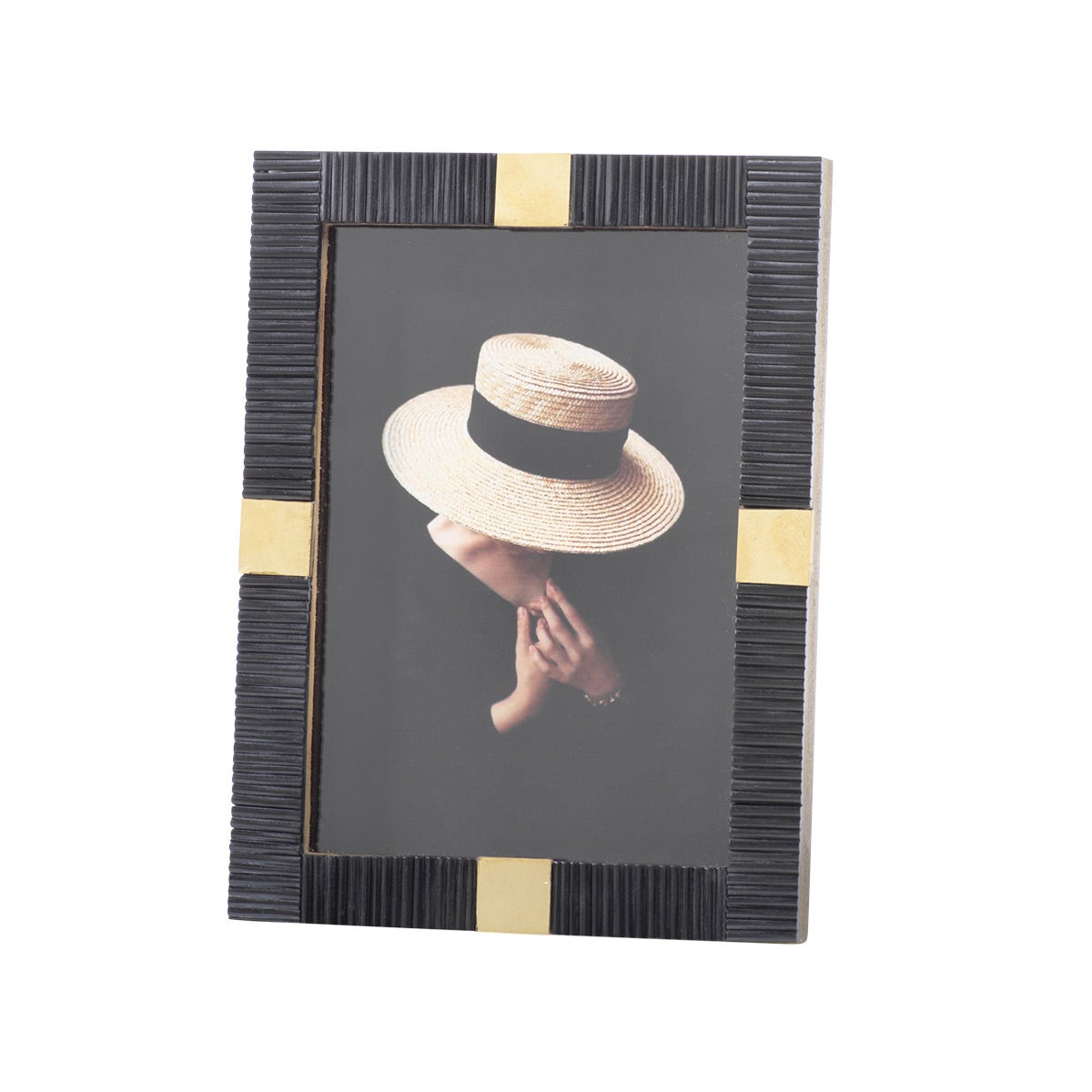 Zodax Maha Black Bone with Brass Trim Photo Frames The Container Store