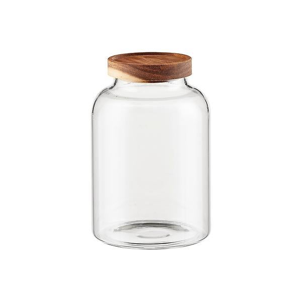 Glass Jars with Acacia Lids