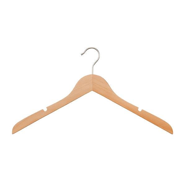 The Container Store Stained Birch Slim Wood Hangers with Notches
