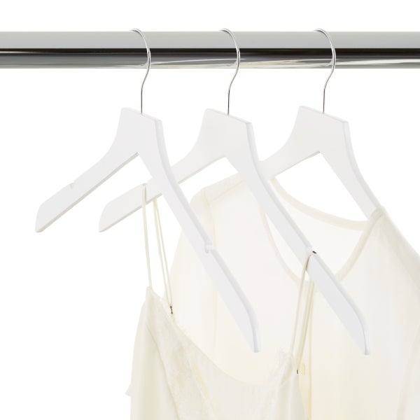 The Container Store Slim Wooden Hangers with Steel Hardware The