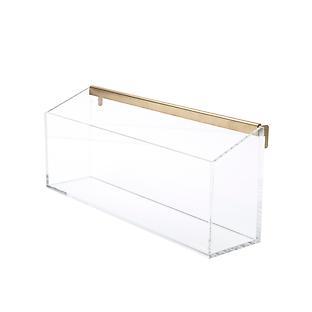 Russell Hazel Acrylic Clear & Gold Wall Mail Box