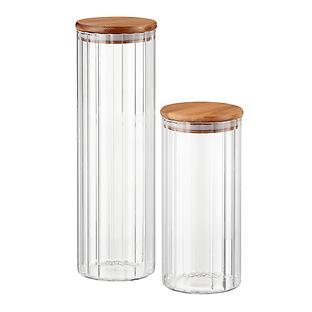 The Container Store Fluted Glass Canister