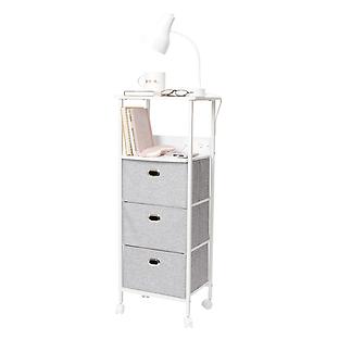 Dormify Sutton Charging 3-Drawer Cart on Wheels