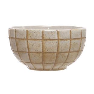Bloomingville Grid Stoneware Bowl