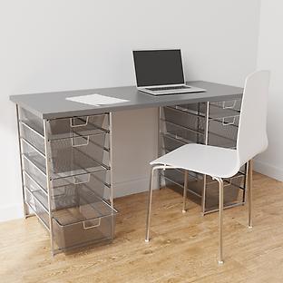 Elfa Desk with Double Drawers
