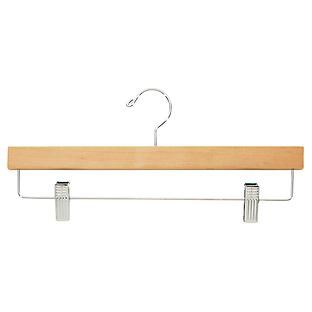 The Container Store Wooden Pant and Skirt Hanger with Stainless Steel Hardware