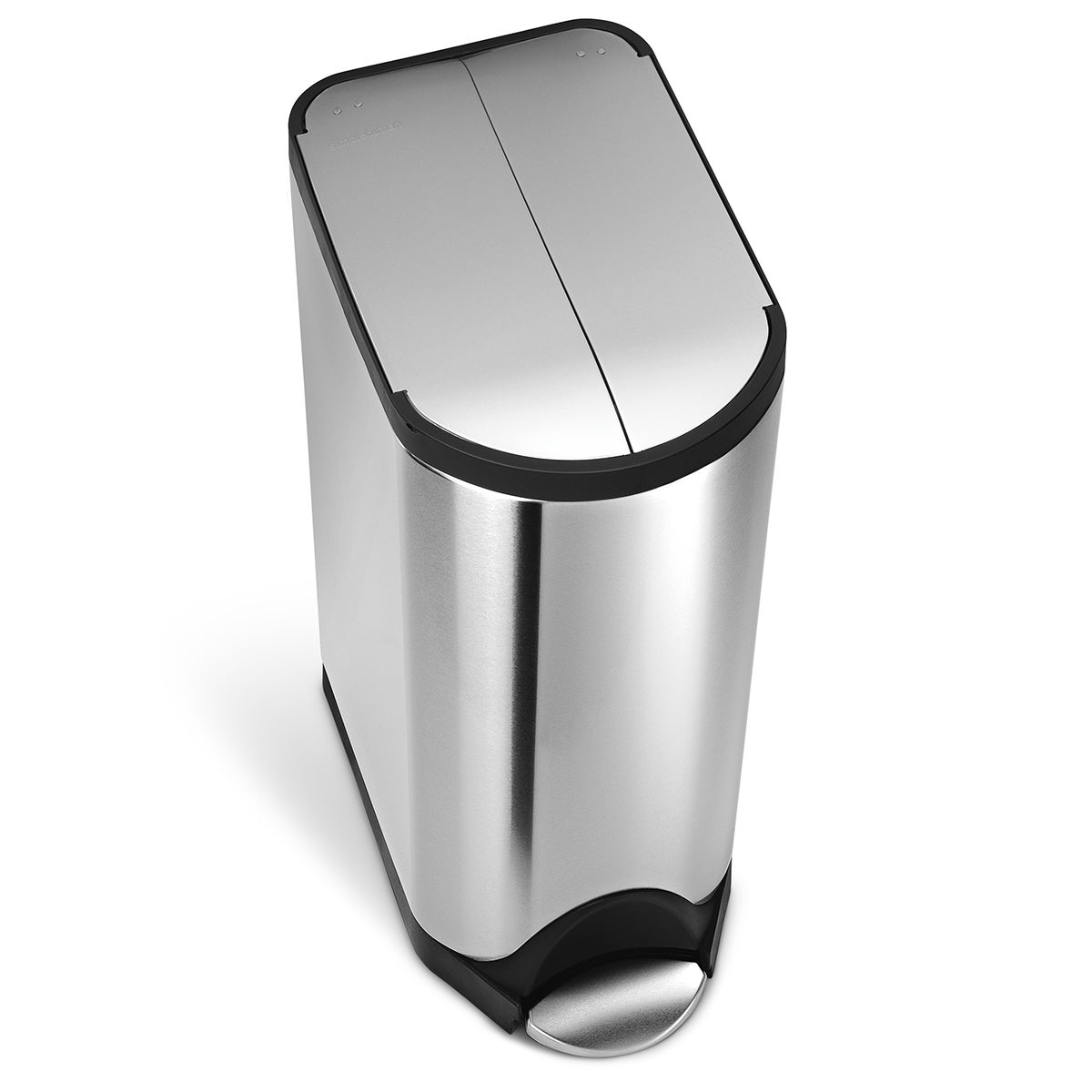 simplehuman Stainless Steel 11.8 gal. Butterfly Step Trash Can