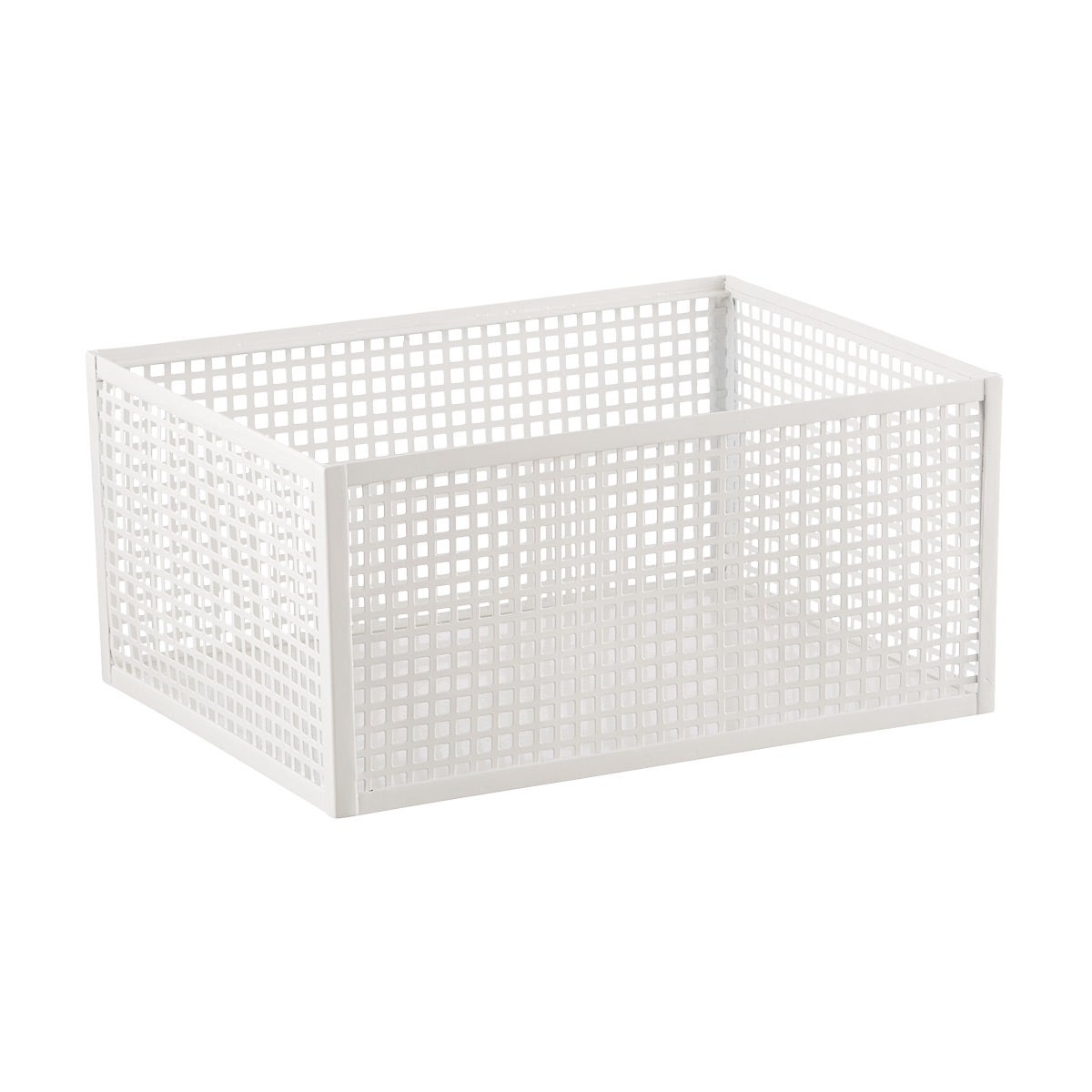 The Container Store Schoolhouse Metal Bin White