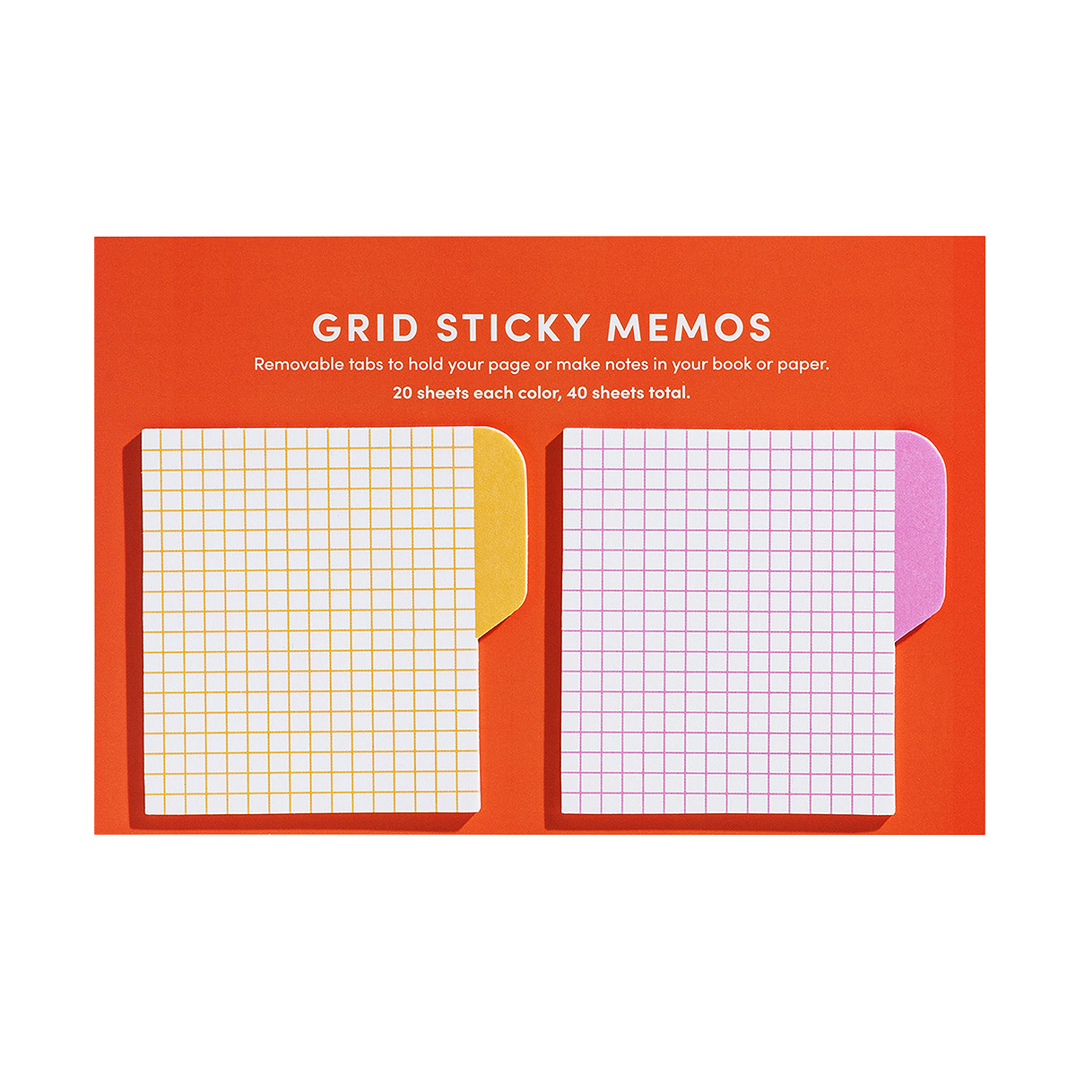 Poketo Grid Sticky Memos Warm Tones Pkg/40