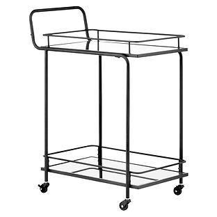 mDesign 2-Tier Glass Bar Cart